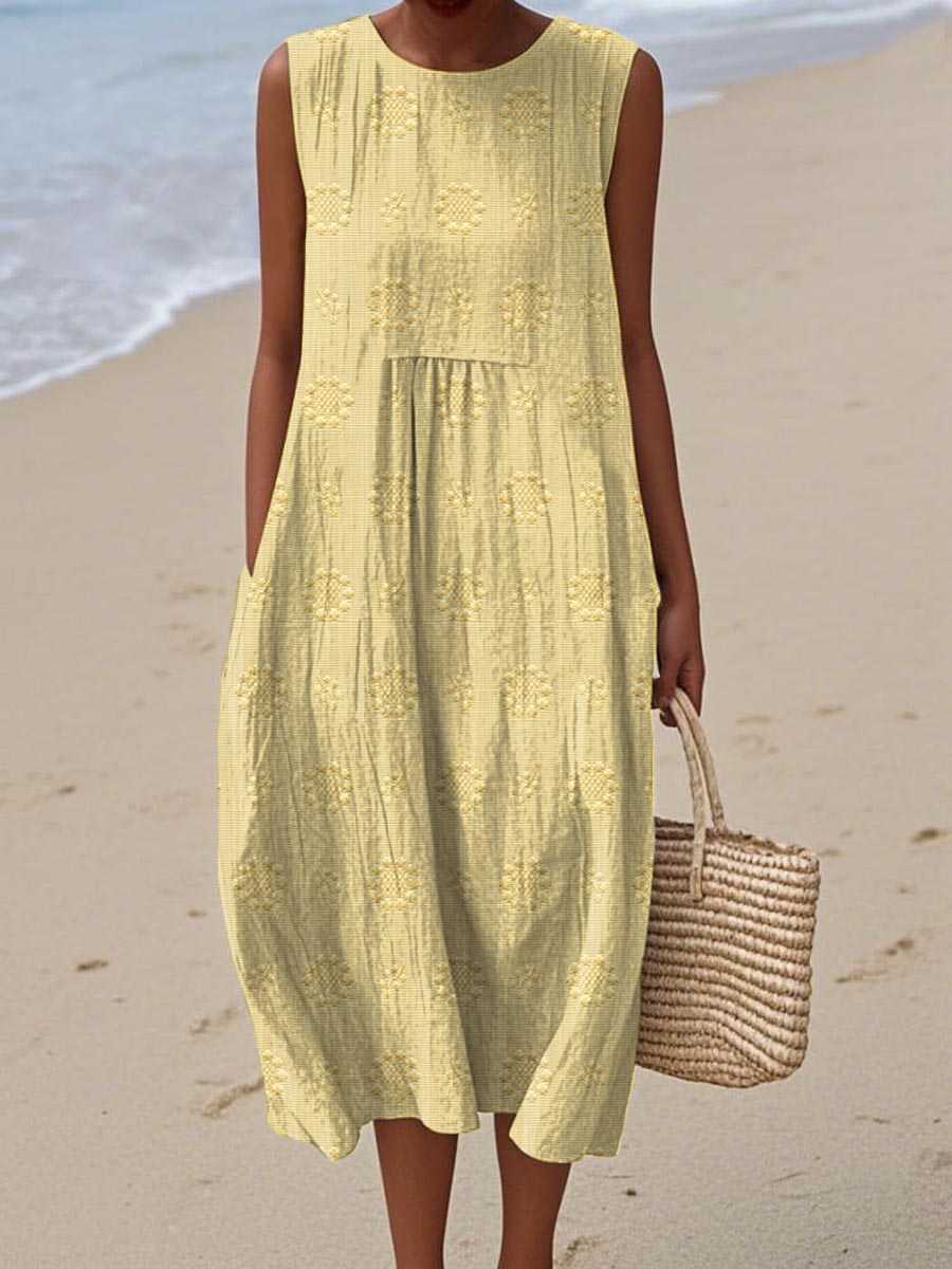 Shayla | Women Sleeveless Midi Dress | Breezy Comfort