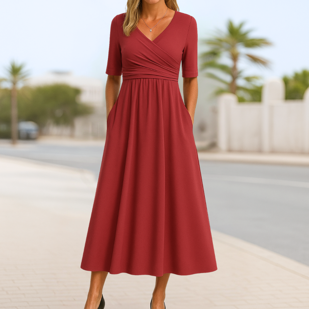 Sophia™ | Short Sleeve Wrap Dress