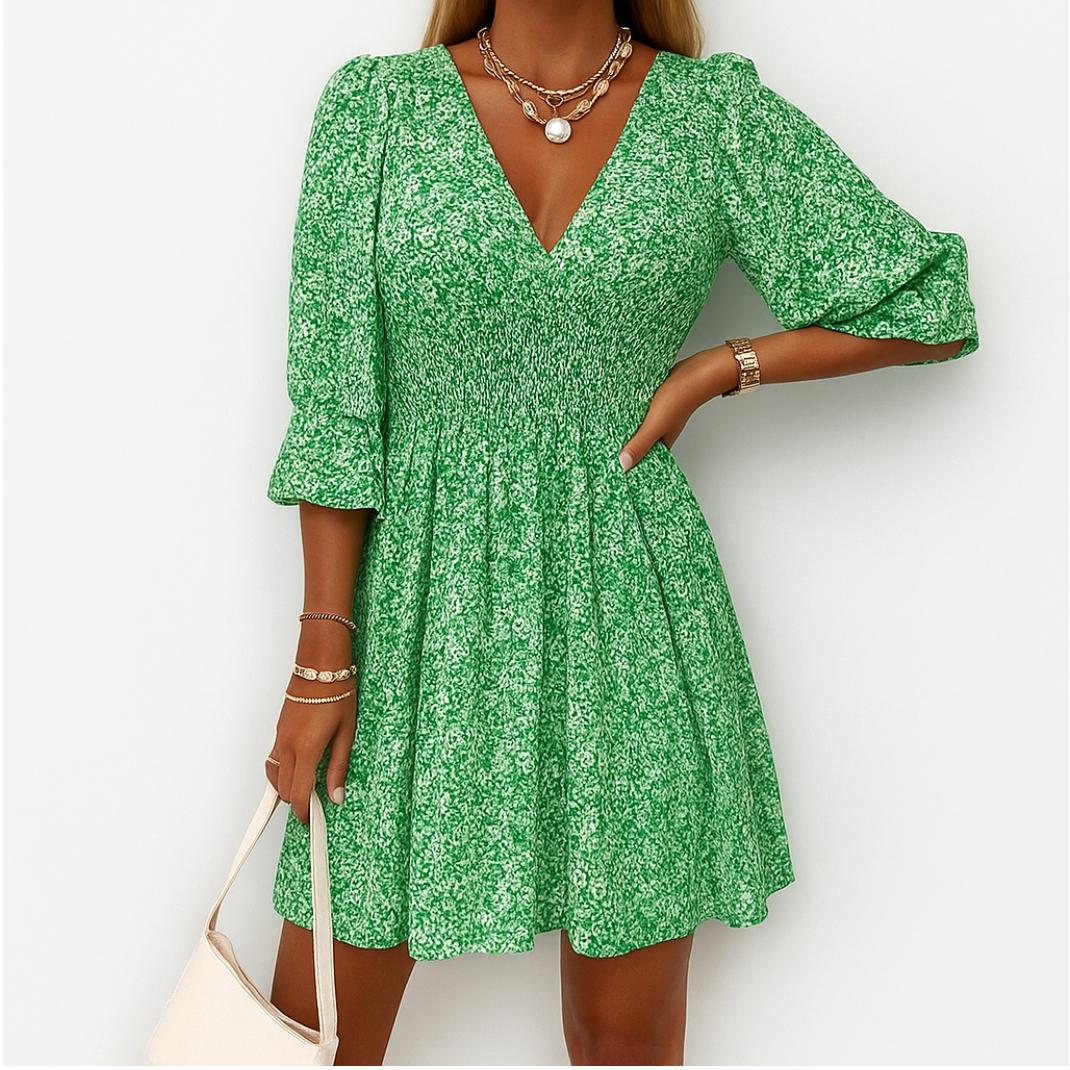 Ariella | Women’s Floral Midi Dress | Elastic Waist