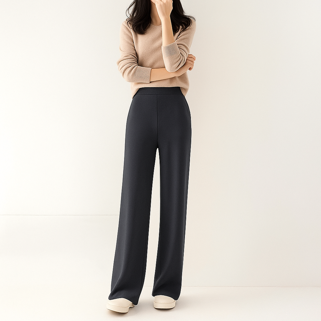 Mira | Women Tapered Wool Pants | High-Waist