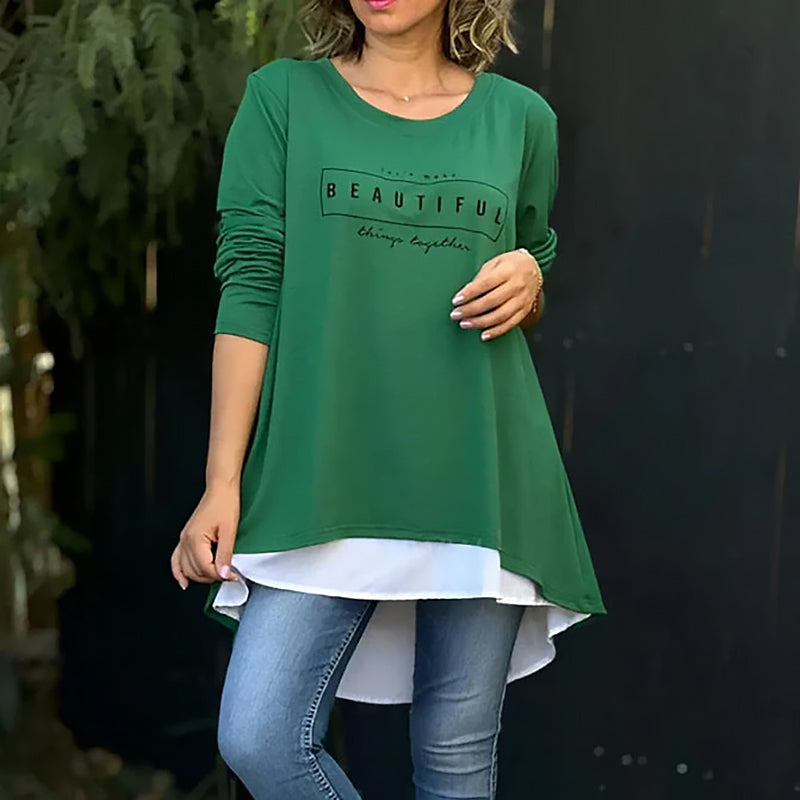 Mattina | Women Layered-Look Tee | Effortless