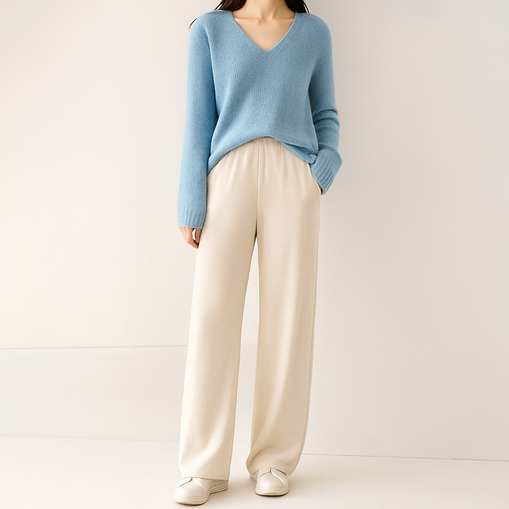 Mira | Women Tapered Wool Pants | High-Waist