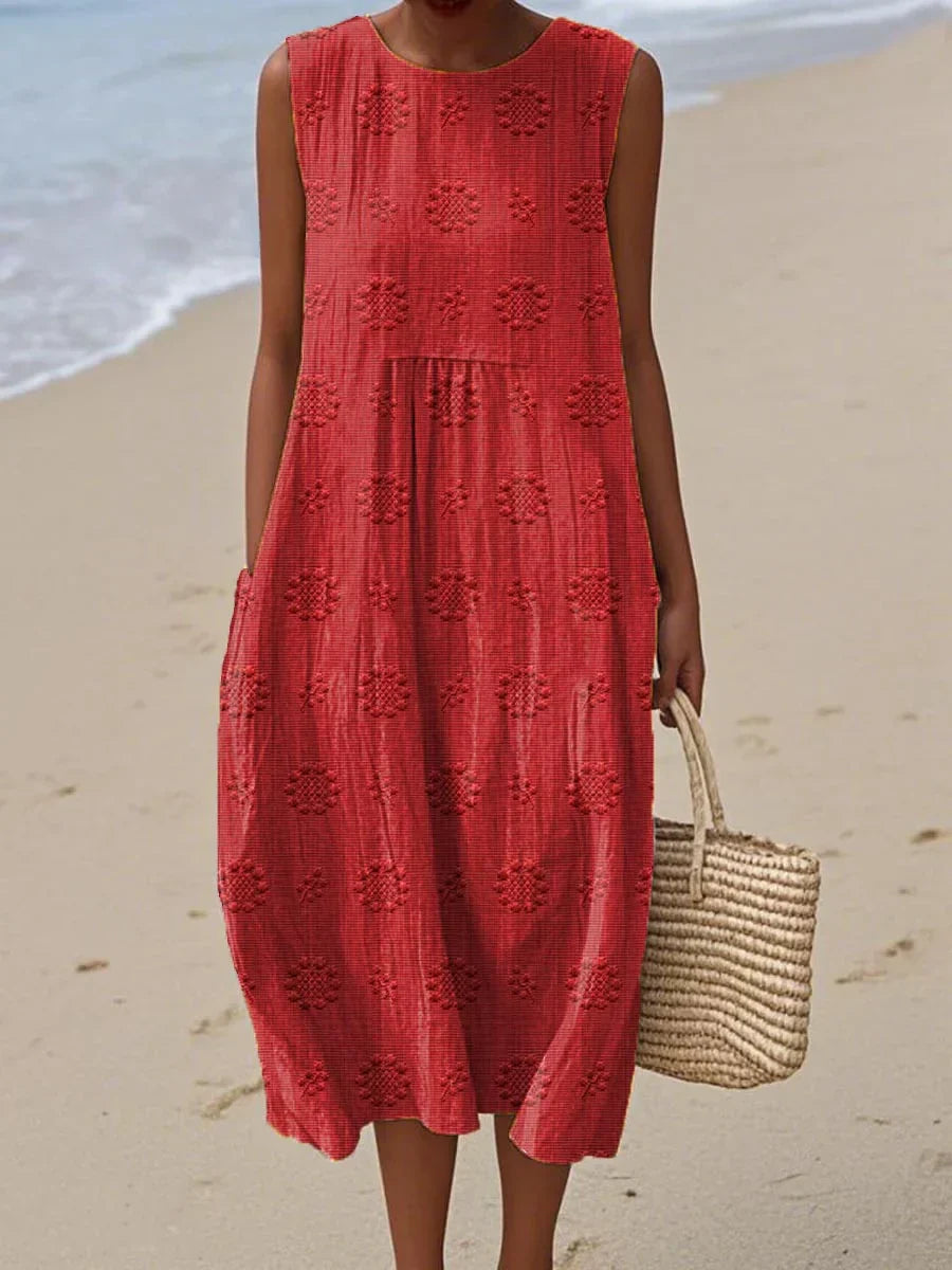 Shayla | Women Sleeveless Midi Dress | Breezy Comfort