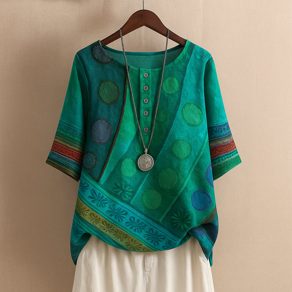 Liora | Women Patchwork Style Top | Breathable Comfort
