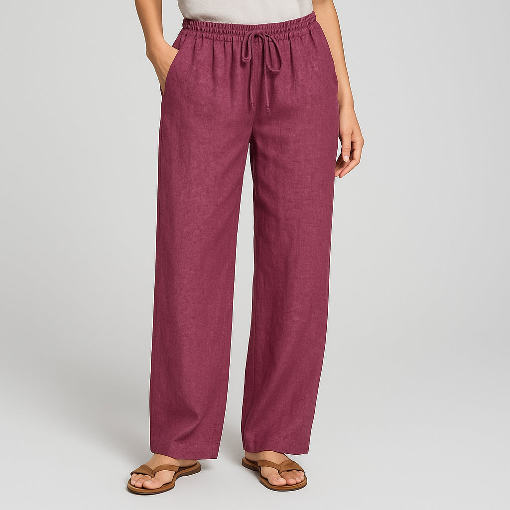 Averie | Women’s Breathable Linen Trousers | Relaxed Elegance