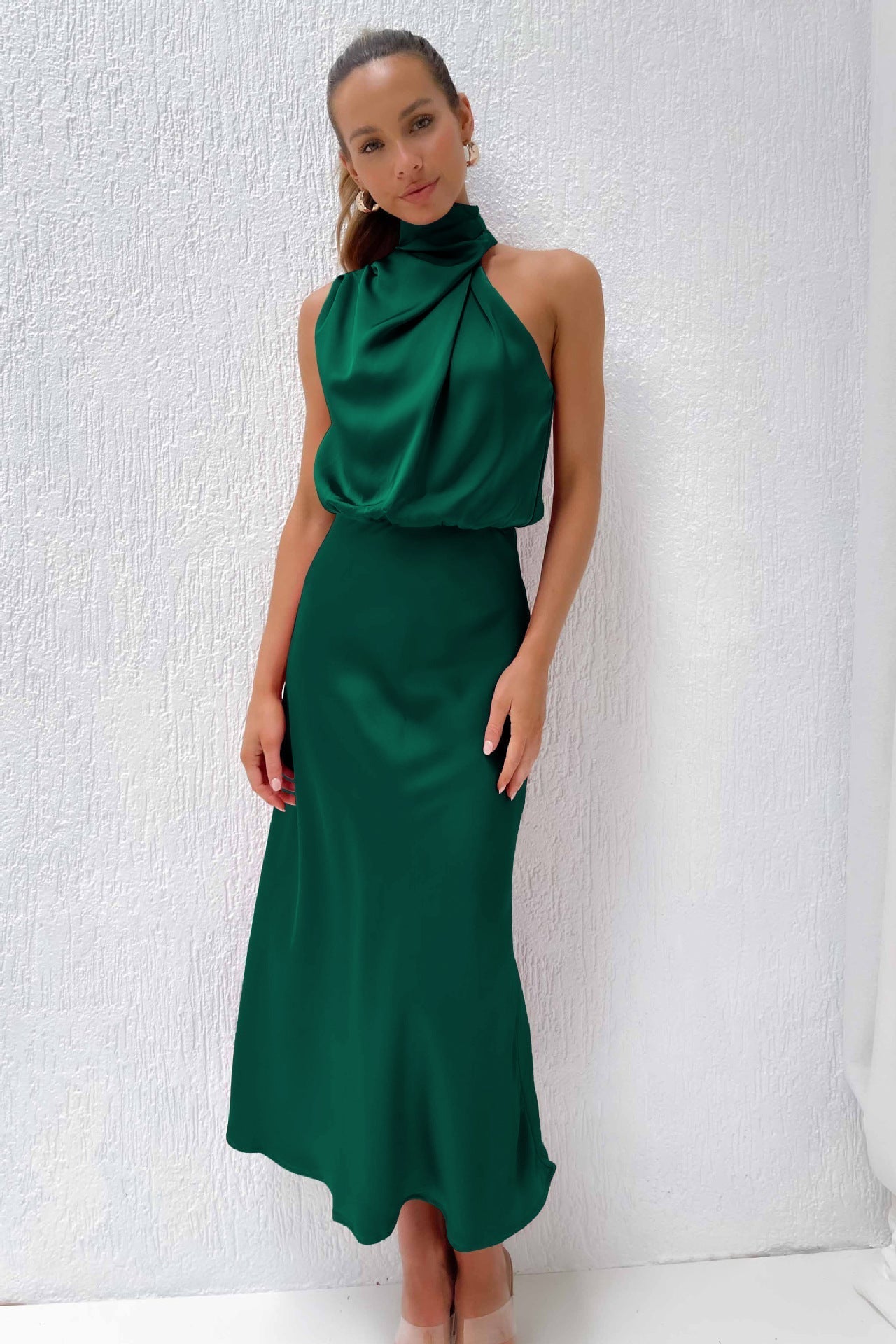 Kangana | Women’s Elegant Halter Neck Maxi Dress | Flattering Fit
