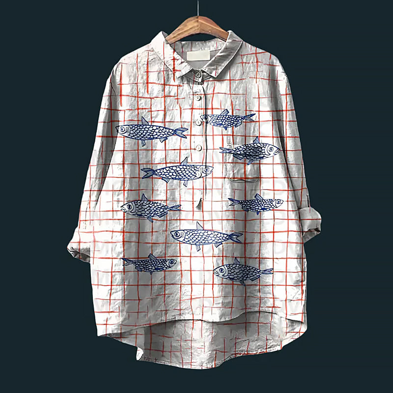 Delphine | Women’s Artistic Vintage Shirt | Relaxed Fit