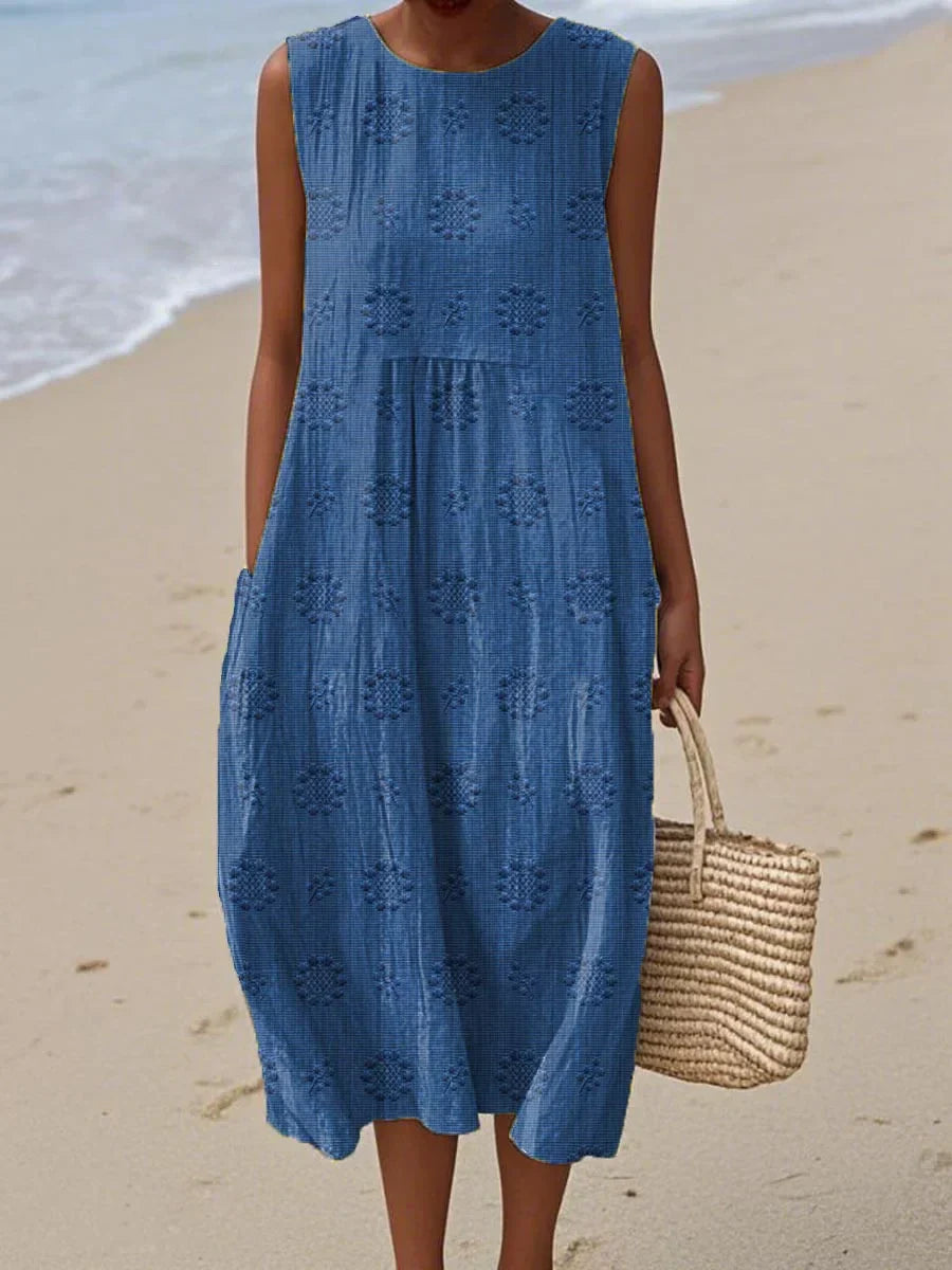 Shayla | Women Sleeveless Midi Dress | Breezy Comfort