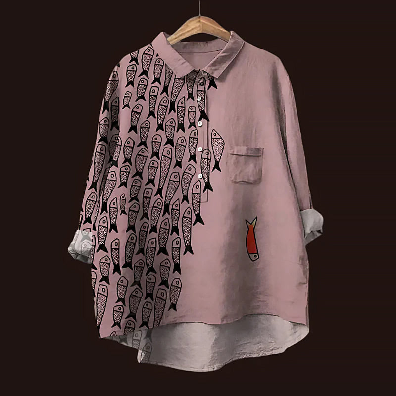 Delphine | Women’s Artistic Vintage Shirt | Relaxed Fit