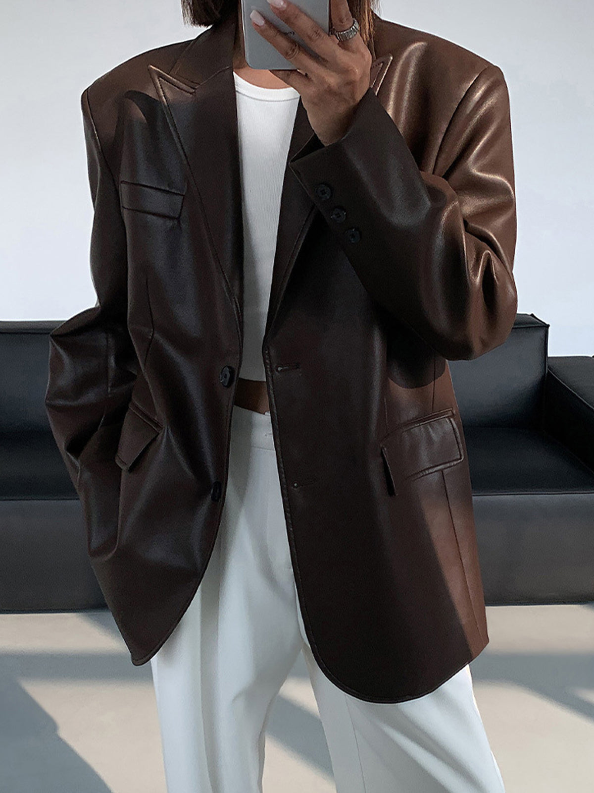 Zara | Women Faux Blazer | Longline & Structured