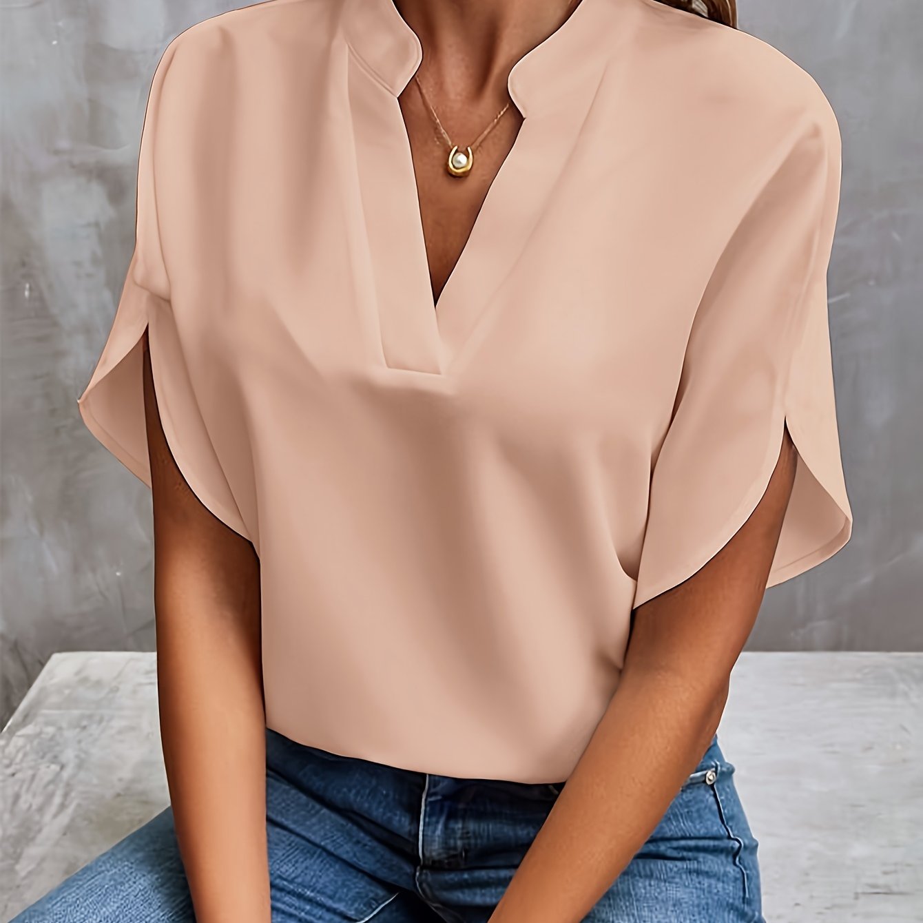 Imogen | Women Lightweight V-Neck Blouse | Versatile Comfort