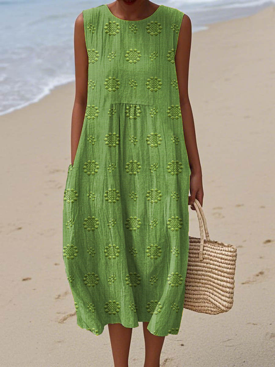 Shayla | Women Sleeveless Midi Dress | Breezy Comfort
