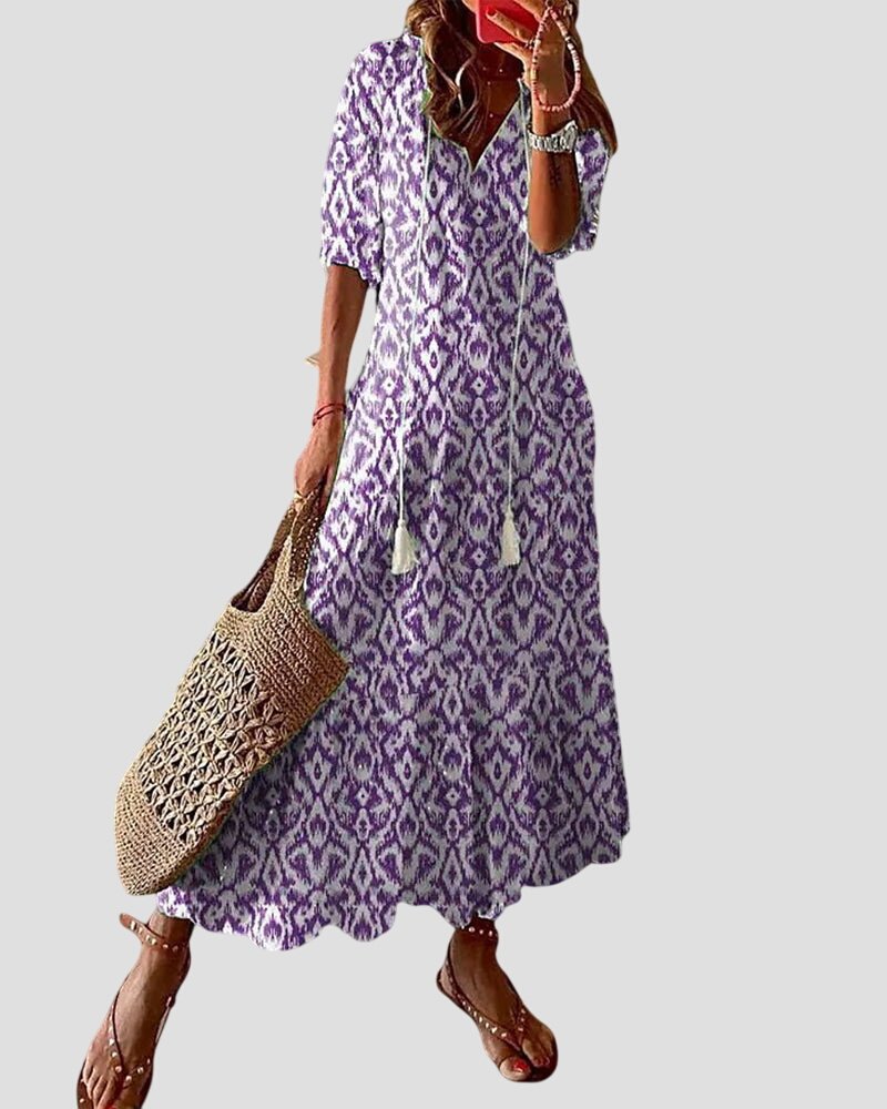 Tahlia | Women Relaxed Boho Dress | Lightweight & Print