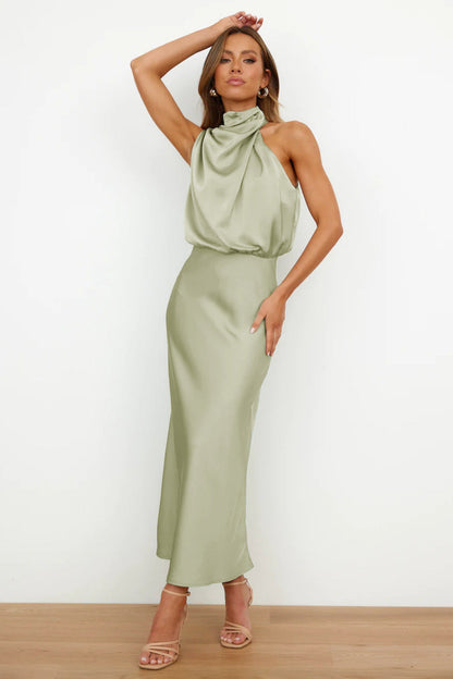 Kangana | Women’s Elegant Halter Neck Maxi Dress | Flattering Fit
