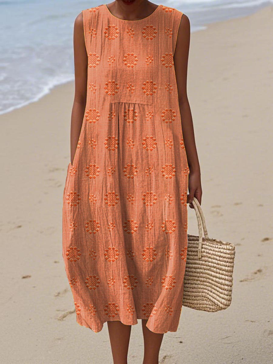 Shayla | Women Sleeveless Midi Dress | Breezy Comfort