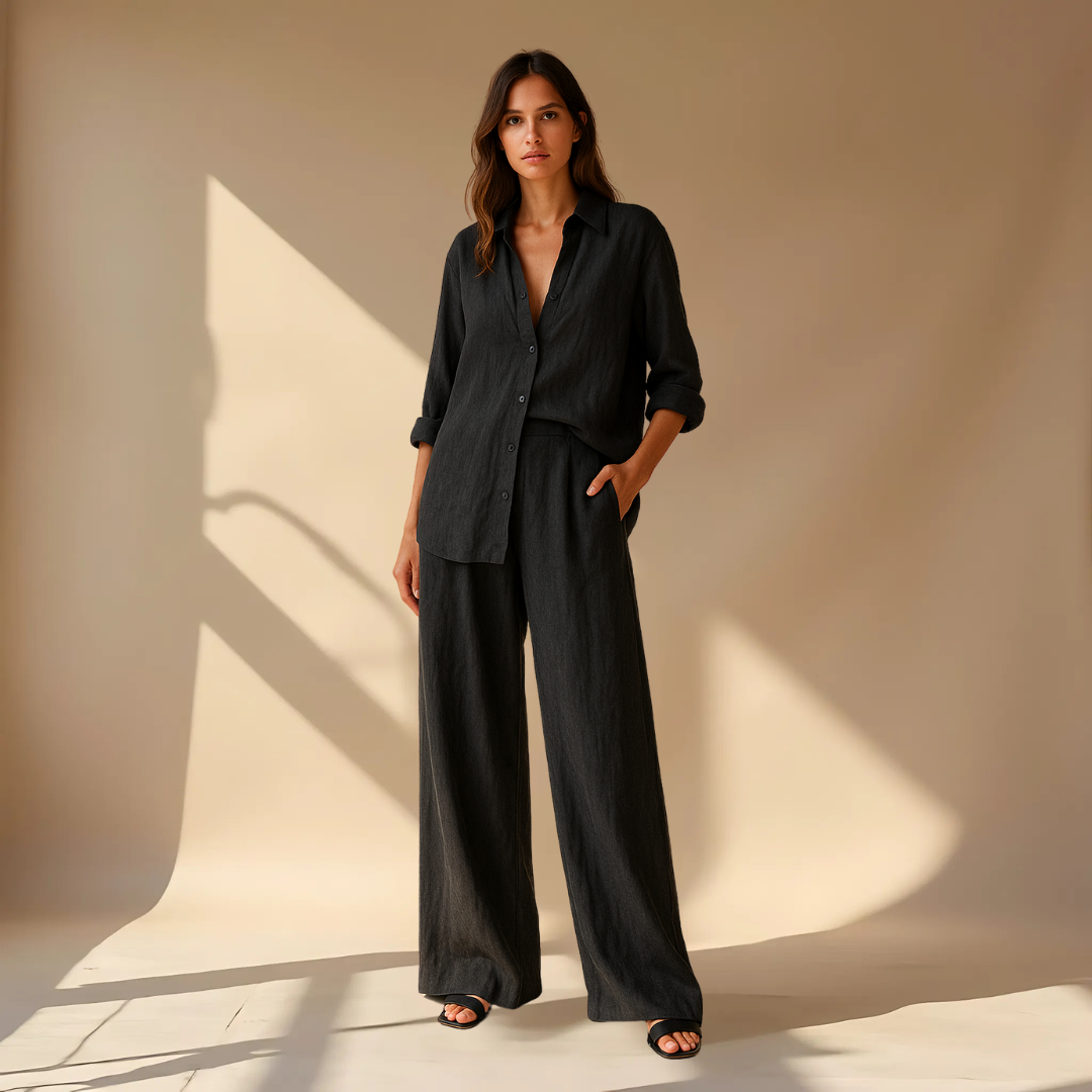 Remi | Women’s Buttoned Two-Piece Set | Functional Classic