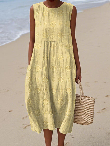 Shayla | Women Sleeveless Midi Dress | Breezy Comfort