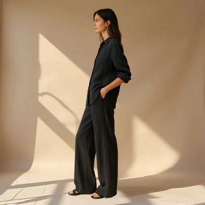 Remi | Women’s Buttoned Two-Piece Set | Functional Classic