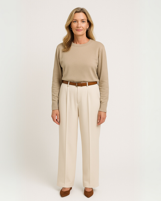 Tayla | Women Elegant Straight Pants | Lightweight Comfort
