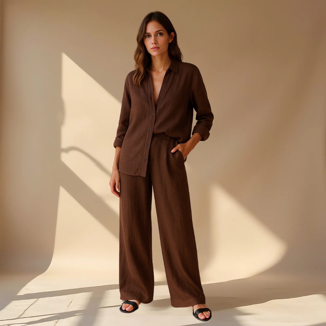 Remi | Women’s Buttoned Two-Piece Set | Functional Classic