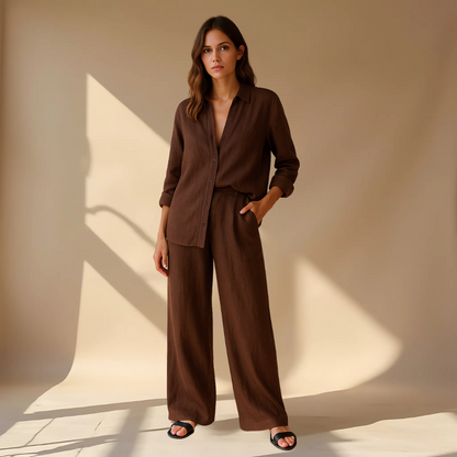 Remi | Women’s Buttoned Two-Piece Set | Functional Classic