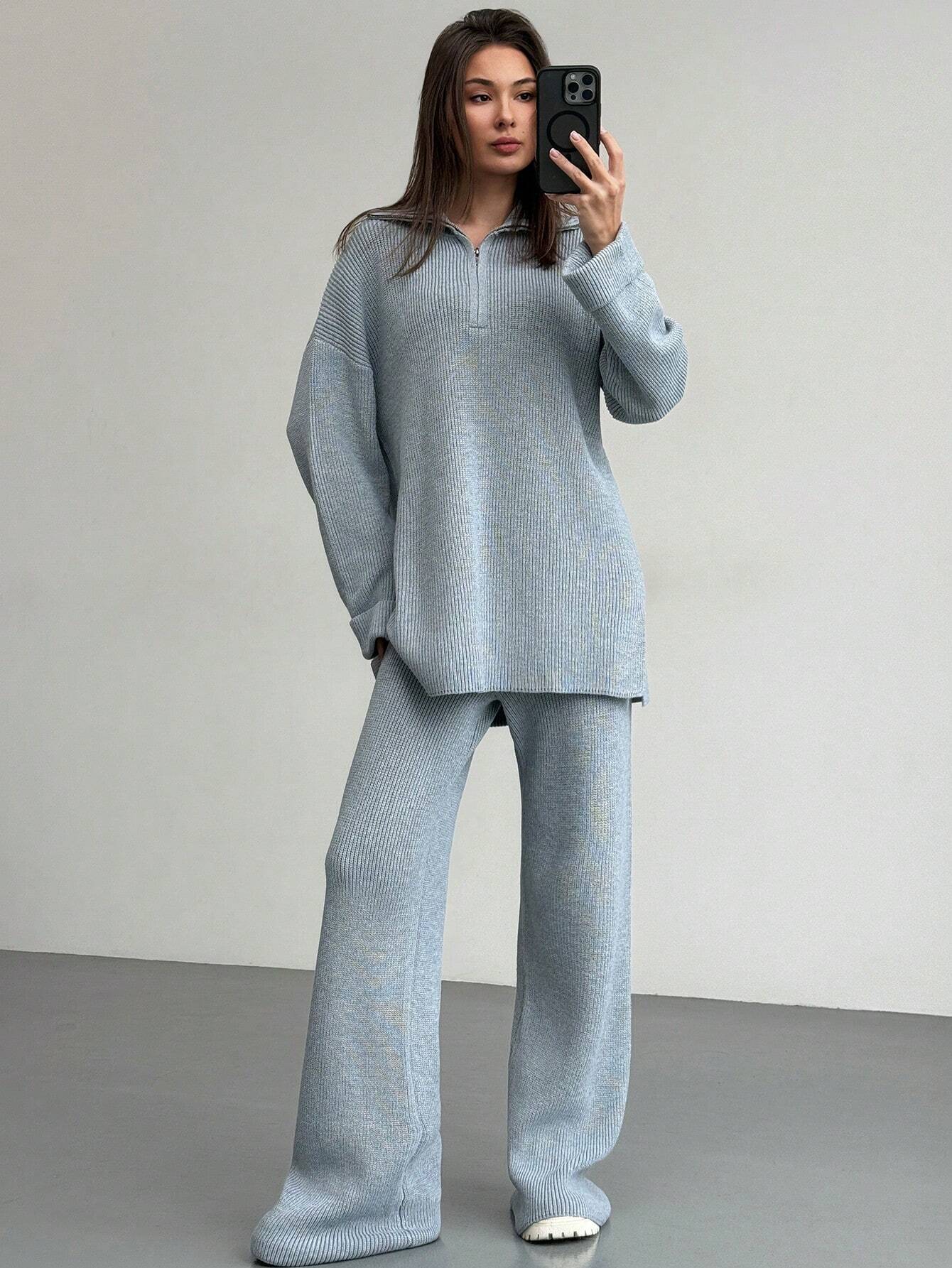 Ella | Women Relaxed Knit Lounge Set | Soft Stretch