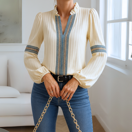 Kate™ - Lace V-Neck Blouse
