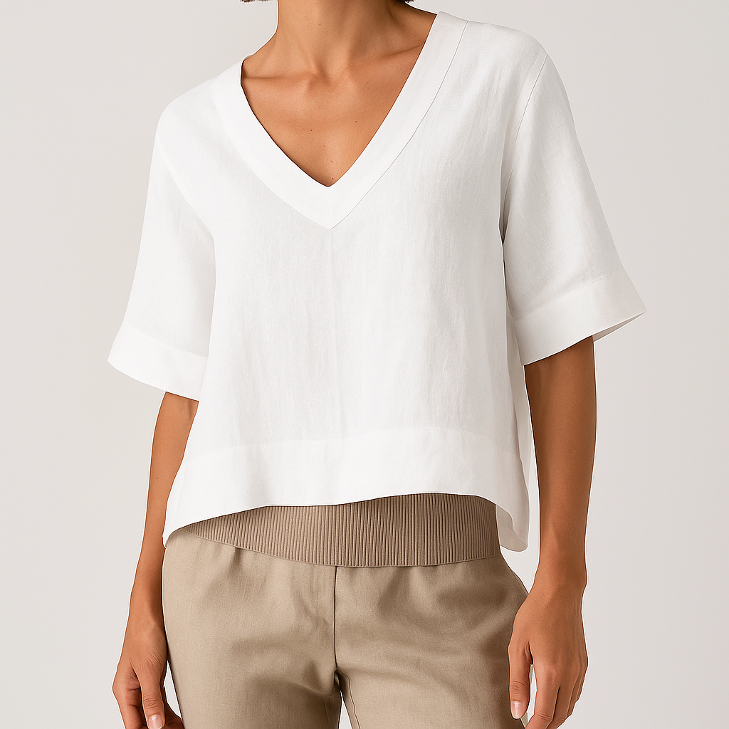 Tahlia | Women Loose V-Neck Tee | Relaxed Fit