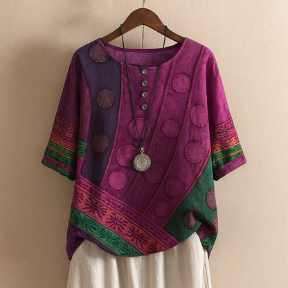 Liora | Women Patchwork Style Top | Breathable Comfort
