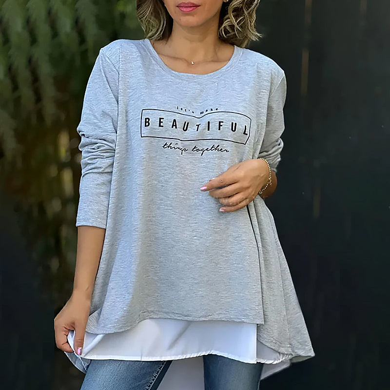Mattina | Women Layered-Look Tee | Effortless
