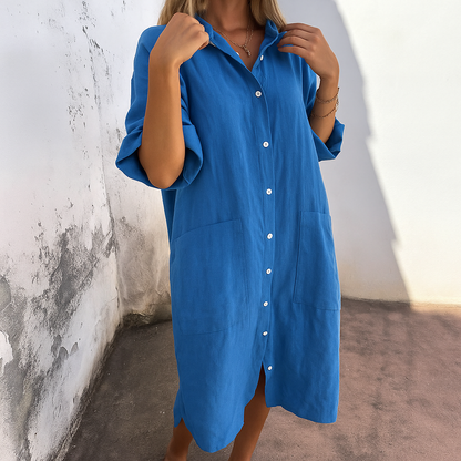 Ava | Women’s Oversized Shirt Dress | Effortless Bohemian Vibe