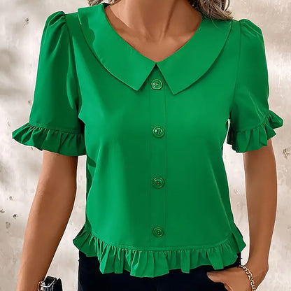 Ruby | Women Ruffle-Accent Blouse | Elegant