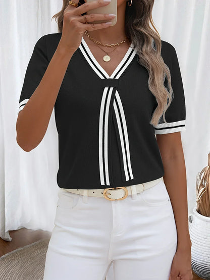 Evie | Women V-Neck Knit Top | Chic Comfort