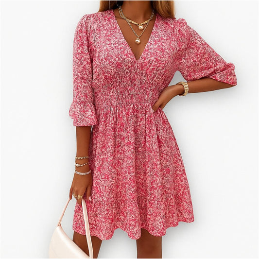Ariella | Women’s Floral Midi Dress | Elastic Waist