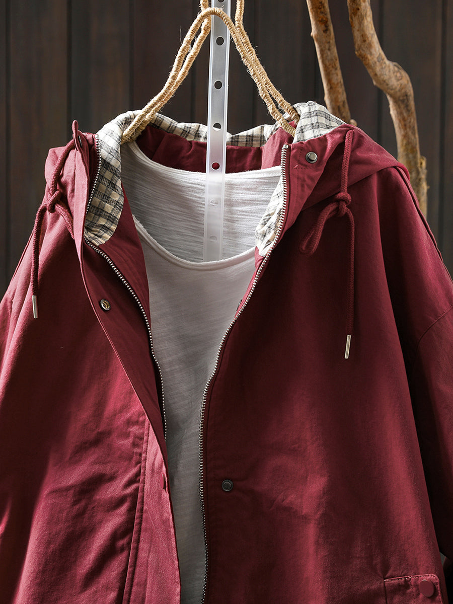 Matilda - Plus Size Women Hooded Cotton Cardigan Coat