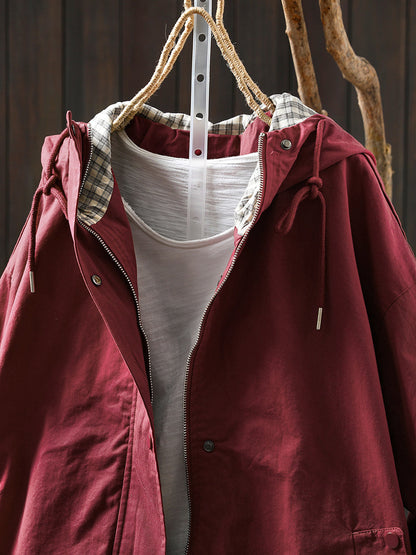 Matilda - Plus Size Women Hooded Cotton Cardigan Coat