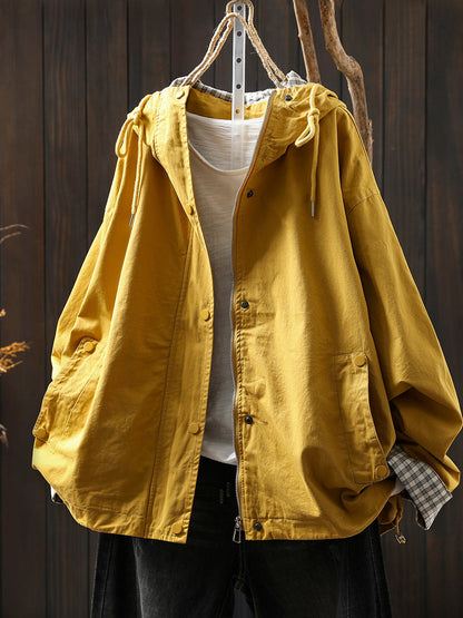 Matilda - Plus Size Women Hooded Cotton Cardigan Coat