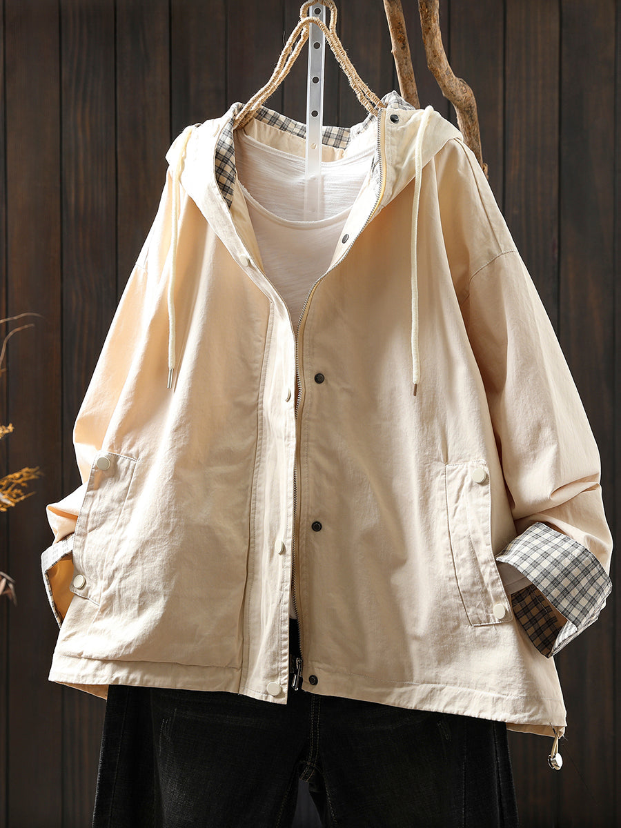 Matilda - Plus Size Women Hooded Cotton Cardigan Coat