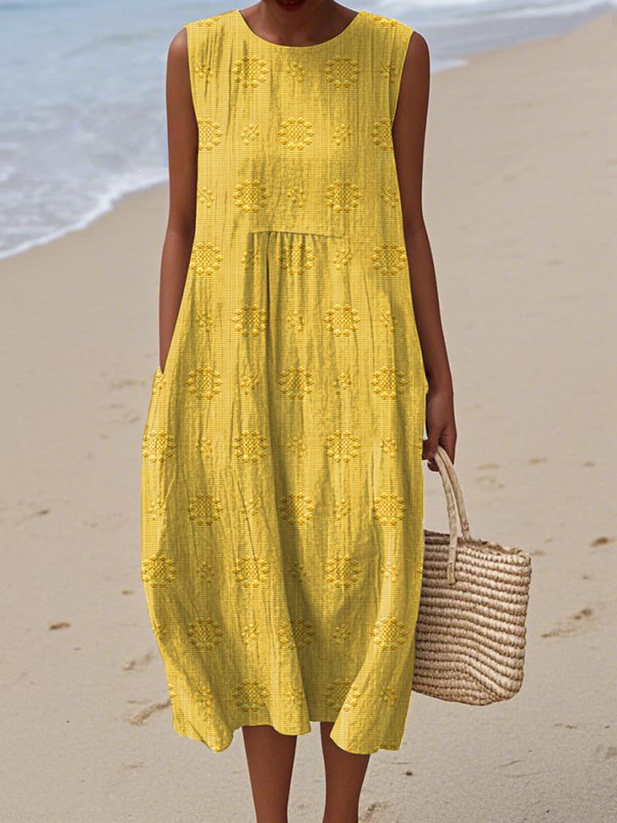 Shayla | Women Sleeveless Midi Dress | Breezy Comfort