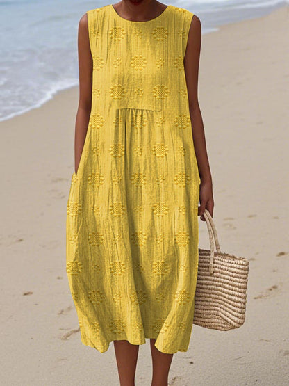 Shayla | Women Sleeveless Midi Dress | Breezy Comfort