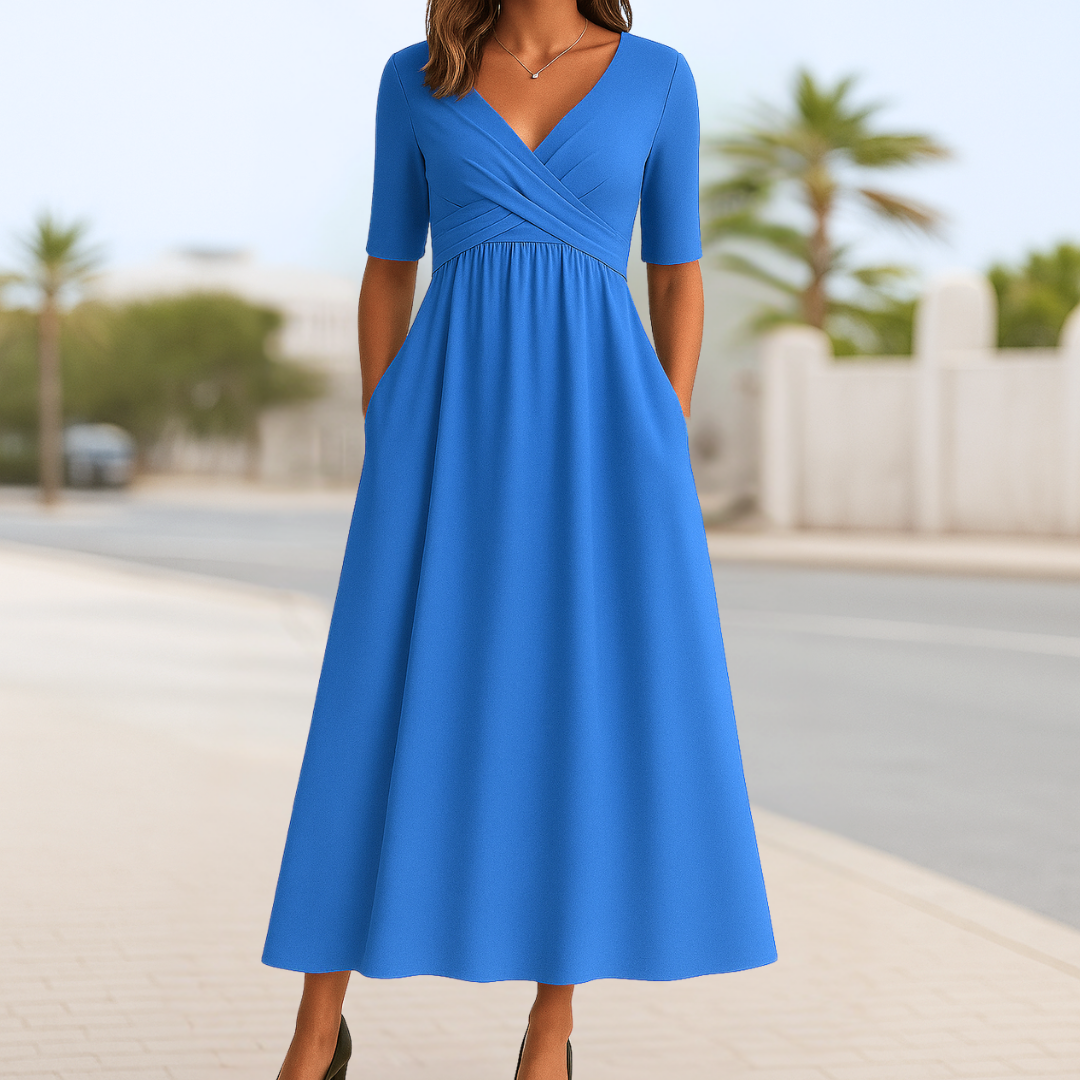 Sophia™ | Short Sleeve Wrap Dress