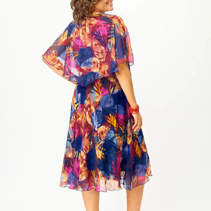 Catarina | Women's Tropical Chiffon Dress | Vibrant Fit