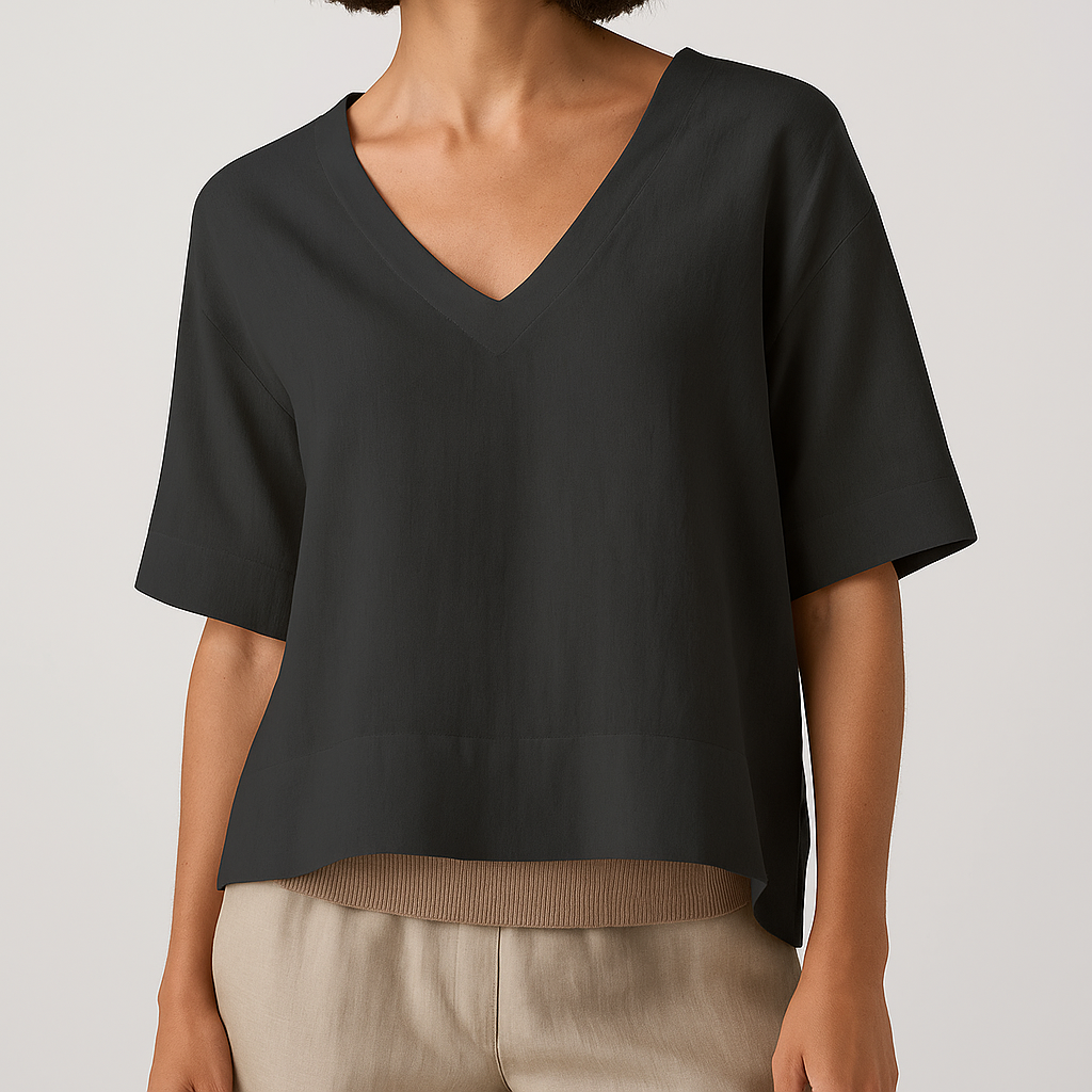 Tahlia | Women Loose V-Neck Tee | Relaxed Fit