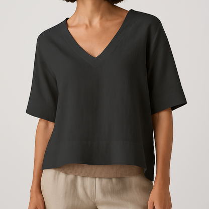 Tahlia | Women Loose V-Neck Tee | Relaxed Fit