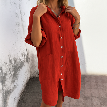 Ava | Women’s Oversized Shirt Dress | Effortless Bohemian Vibe