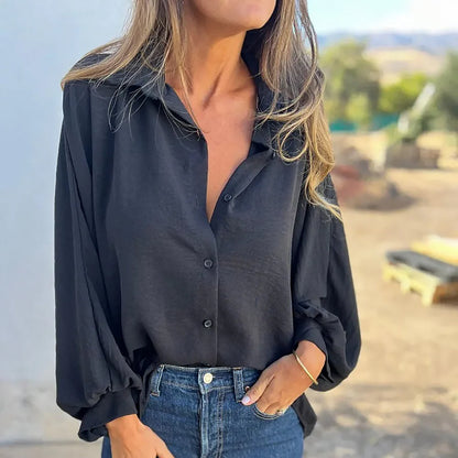 Leilani | Women’s Lightweight Button-Down Blouse | Oversized