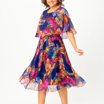 Catarina | Women's Tropical Chiffon Dress | Vibrant Fit