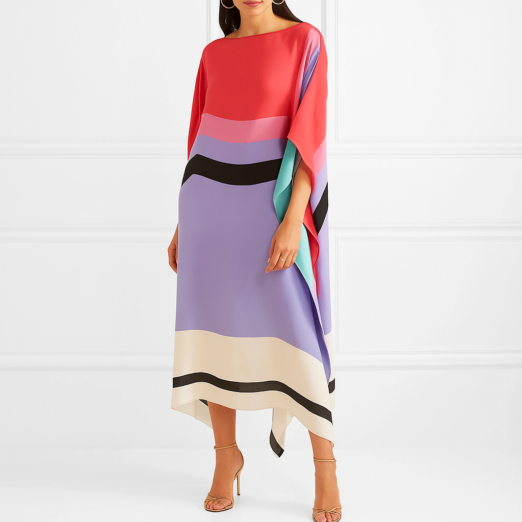 Isla | Women Striped Patchwork Dress | Flowy & Versatile