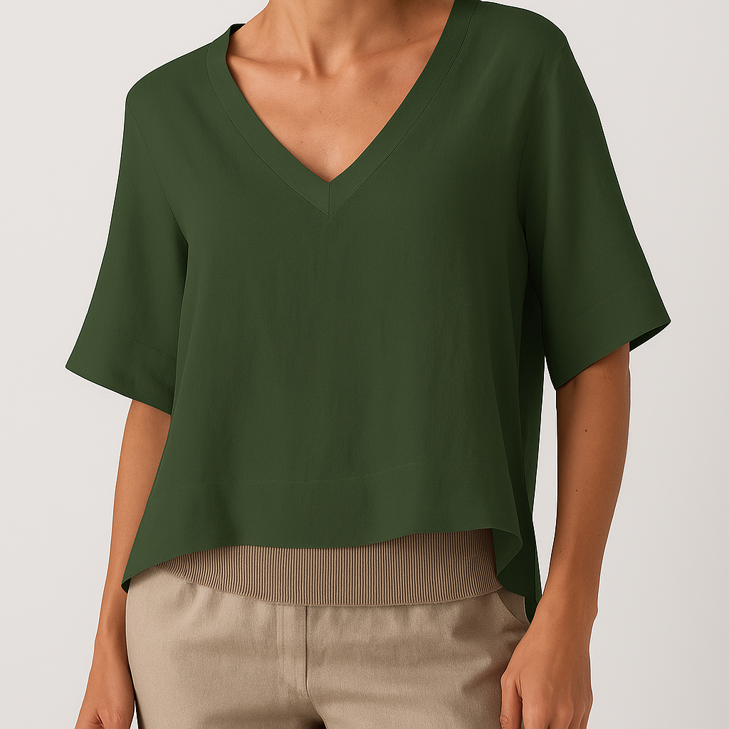 Tahlia | Women Loose V-Neck Tee | Relaxed Fit