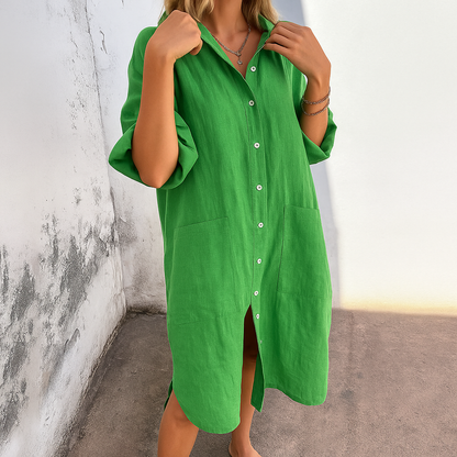 Ava | Women’s Oversized Shirt Dress | Effortless Bohemian Vibe